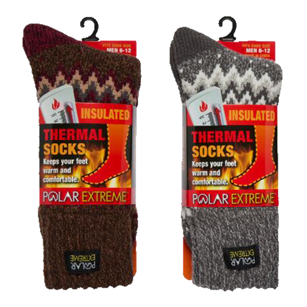 Socks-Men's Polar Extreme Heat Sock, Snow - Wholesale Resort Accessories