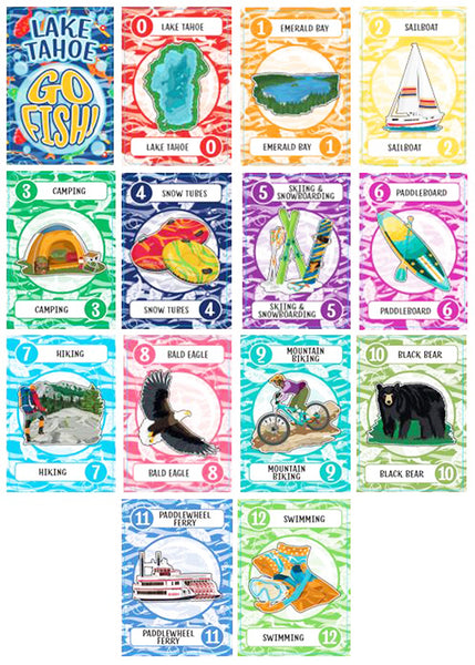 Souvenir Playing Cards Go Fish Lake Tahoe