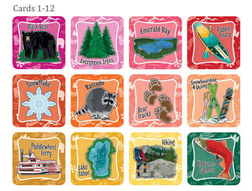 Souvenir Playing Cards Lake Tahoe Memory Match Game