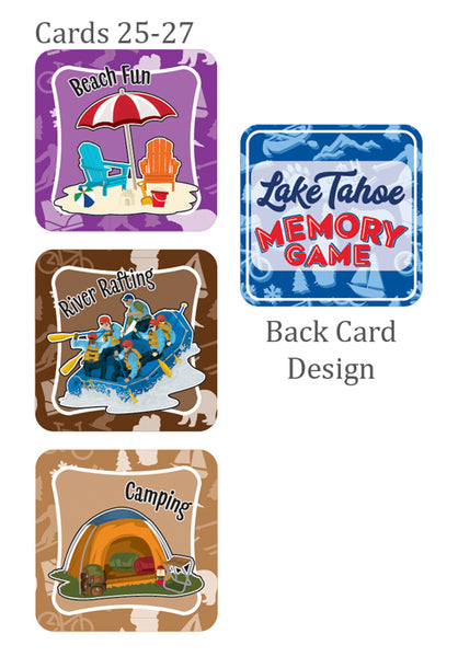 Souvenir Playing Cards Lake Tahoe Memory Match Game