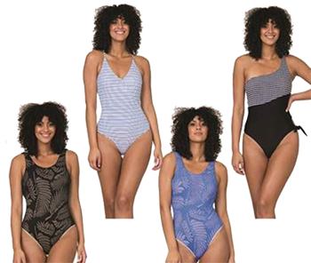 Swimwear Ladies Beach & Board One-Piece Fashion Patterns & Solids Swimsuits