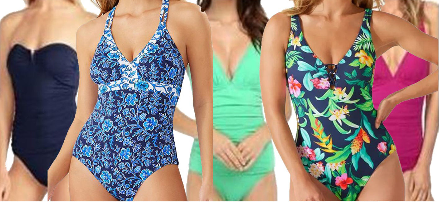Swimwear Ladies Beach Board One-Piece Tommy Bahama Figure