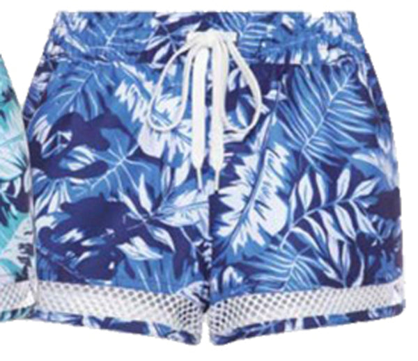 Swimwear Ladies Apparel & Swimwear, Ladies Tropic Leaf Print Beach and Board Short