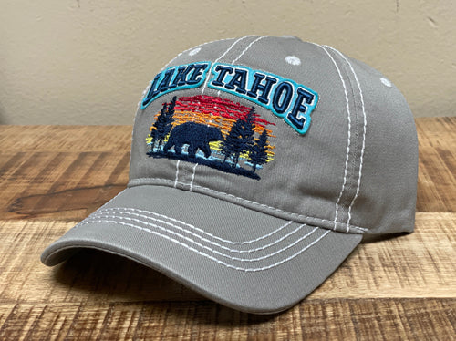 Souvenir Ball Cap Embroidered Sunset Reflection, Lake Tahoe