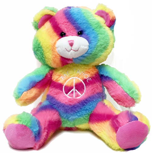 Souvenir Plush Teddy Bear Colorful Peace Lake Tahoe