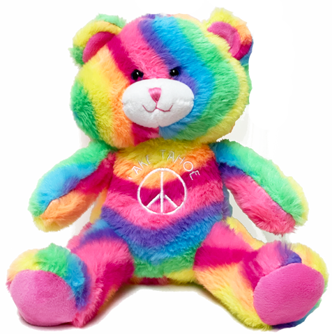 Souvenir Plush Teddy Bear Colorful Peace Lake Tahoe