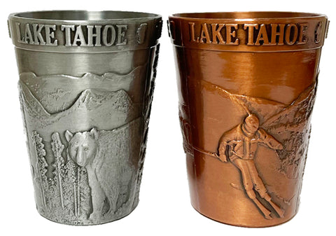 Souvenir Shot Glass Metal, Lake Tahoe