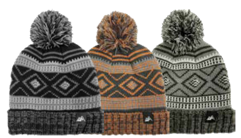 Winter-Hats Boys Fleece Lined Fairisle Cuff Pom Hat, 7-16