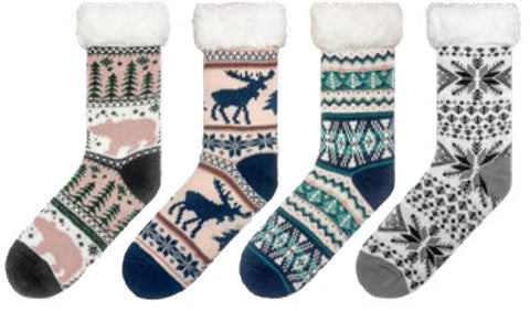 Socks-Ladies Soft Knit Slipper Sock