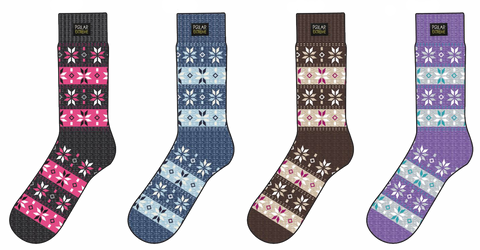 Socks-Ladies Polar Extreme Pattern Sock, Snow