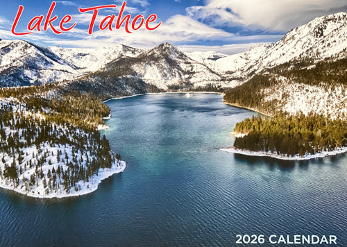 Souvenir Calendar 2026 Scenic Photo Journey Lake Tahoe 12 Month Calendar