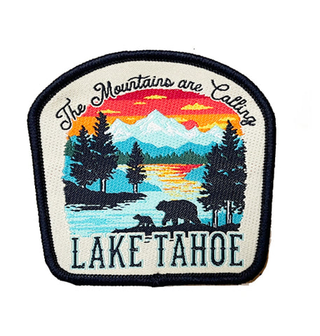 Souvenir Patch Sunset Reflection, Lake Tahoe Embroidered Patch