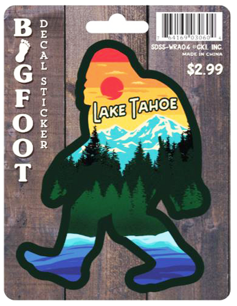 Souvenir Sticker Bigfoot Decal, Lake Tahoe