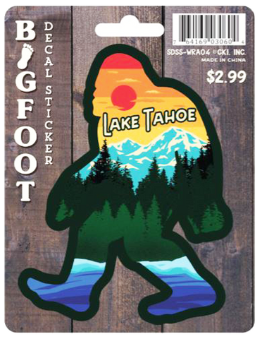 Souvenir Sticker Bigfoot Decal, Lake Tahoe