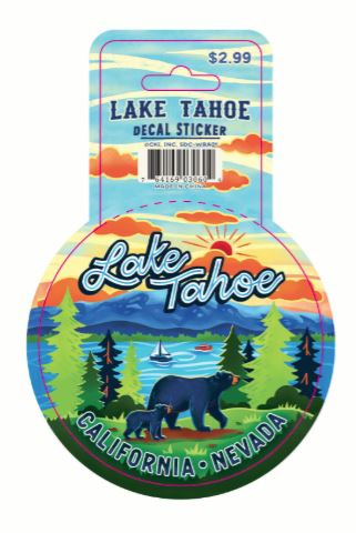 Souvenir Sticker Whimsy Art Decal, Lake Tahoe