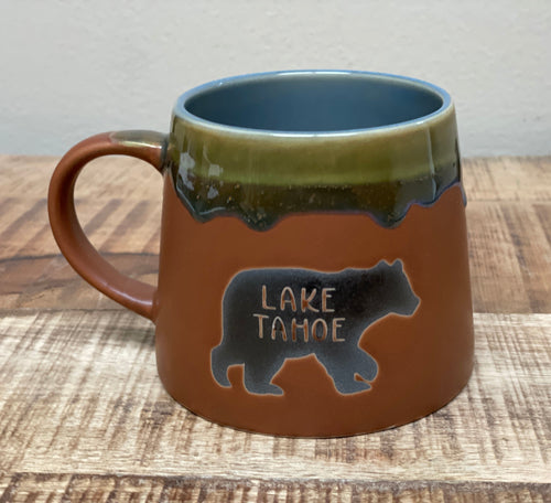 Souvenir Mug Glazed Terra Cotta Mug, Lake Tahoe
