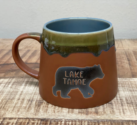 Souvenir Mug Glazed Terra Cotta Mug, Lake Tahoe