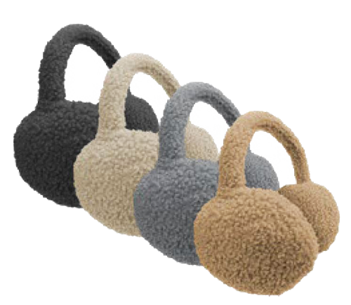 Winter Neck & Head Protection-Earmuffs Curly Sherpa Earmuffs