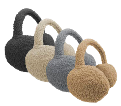 Winter Neck & Head Protection-Earmuffs Curly Sherpa Earmuffs