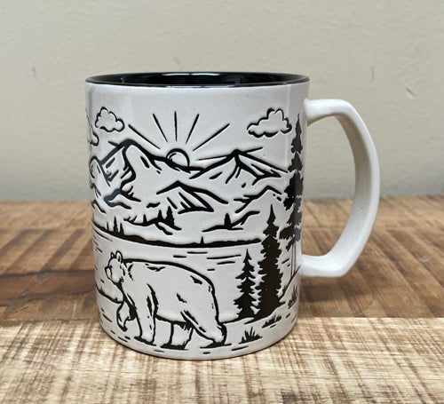 Souvenir Mug Line Art Black and White Mug, Lake Tahoe