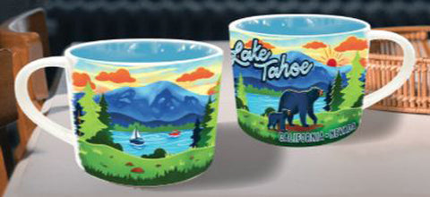 Souvenir Mug Whimsy Art Mug, Lake Tahoe