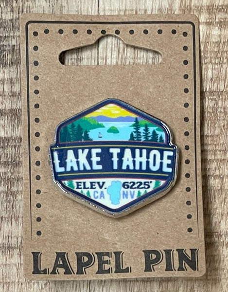 Souvenir Pin Tahoe Emerald Bay Diamond Merit Badge, Lake Tahoe Lapel Pin