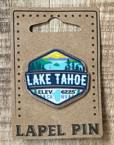 Souvenir Pin Tahoe Emerald Bay Diamond Merit Badge, Lake Tahoe Lapel Pin