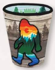 Souvenir Shot Glass Bigfoot Wilderness