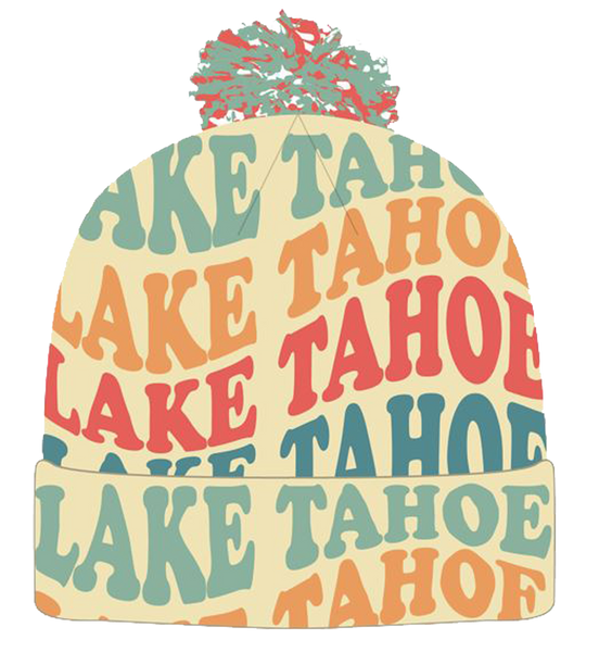 Winter-Hats Adult Pom,Bear, Bear 2, Boarder, Emerald Bay, Flower, Groovy, Mountain, Mountain 2, Star, Tree, Wave, Lake Tahoe