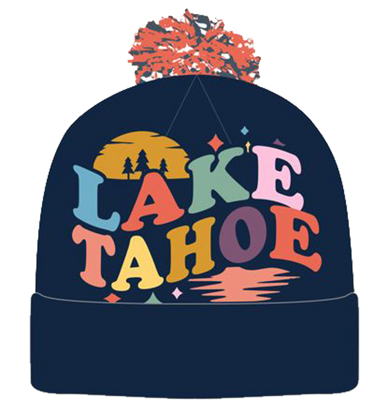 Winter-Hats Adult Pom,Bear, Bear 2, Boarder, Emerald Bay, Flower, Groovy, Mountain, Mountain 2, Star, Tree, Wave, Lake Tahoe