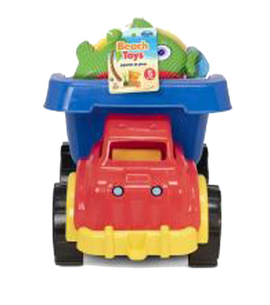 Summer Play Beach Toy Sand Trucks Dump or Wagon, 5 Piece
