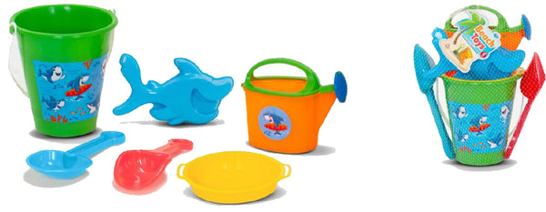 Summer Play Beach Toy 6 Piece Beach Toy Set, 2 Set Styles, Shark, Mermaid