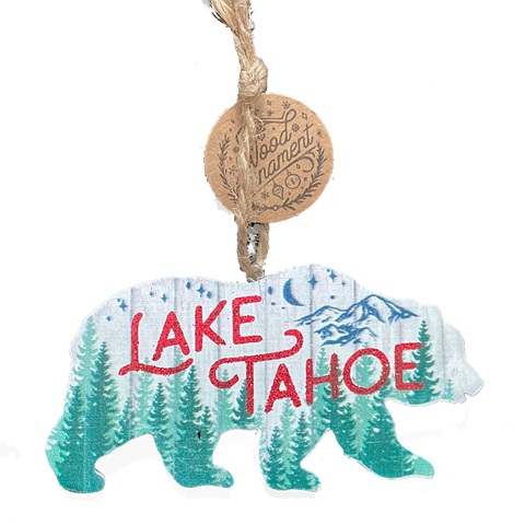 Souvenir Ornament Starry Night Bear Ornament, Lake Tahoe