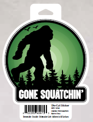 Souvenir Sticker Bigfoot Wilderness Gone Squatchin