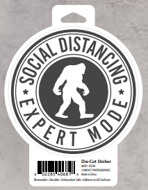 Souvenir Sticker Bigfoot Wilderness Social Distancing
