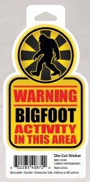 Souvenir Sticker Bigfoot Wilderness Warning
