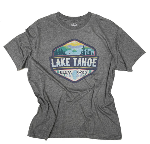 Souvenir T-Shirt Adult Merit Badge Silk Screen Design, Lake Tahoe