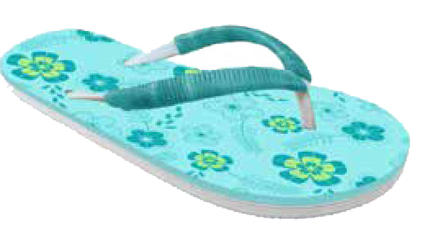 Sandals Girls Flip Flop Soft Strap Retro Flower Sandal, Mint, Purple