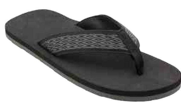 Sandals Men's Flip Flop Woven Strap Sandal, Black, Navy