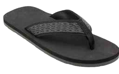 Sandals Men's Flip Flop Woven Strap Sandal, Black, Navy