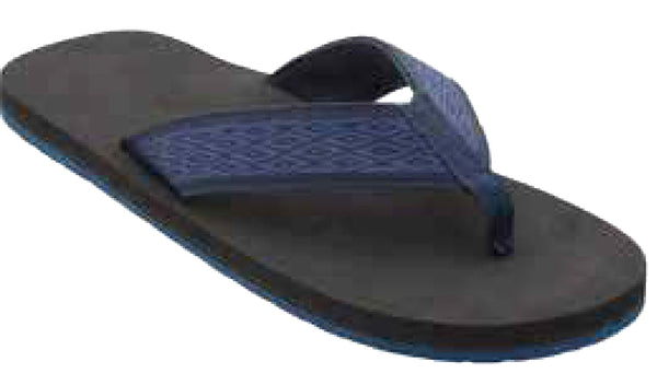 Sandals Men's Flip Flop Woven Strap Sandal, Black, Navy