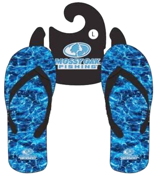 Sandals Men's Flip Flop Mossy Oak Aqua Ripple Sole Sandal