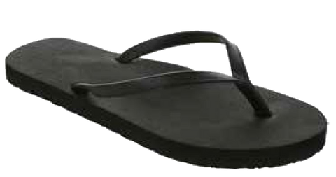 Sandals Ladies Flip Flop Classic Soft Strap Sandal, Black, Brown-White, Navy