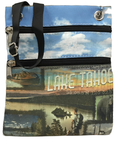 Souvenir Tote Retro Photo Canvas Passport Lake Tahoe Bag