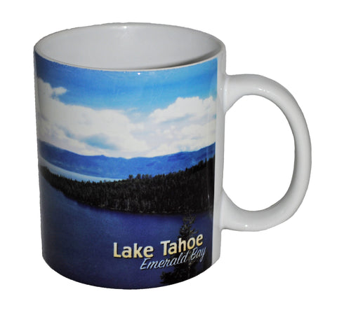 Souvenir Mug White Emerald Bay Scenic Photo Lake Tahoe