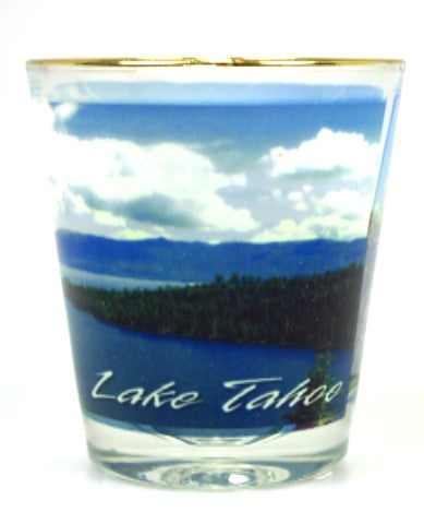 Souvenir Shot Glass Scenic Photo Wrap
