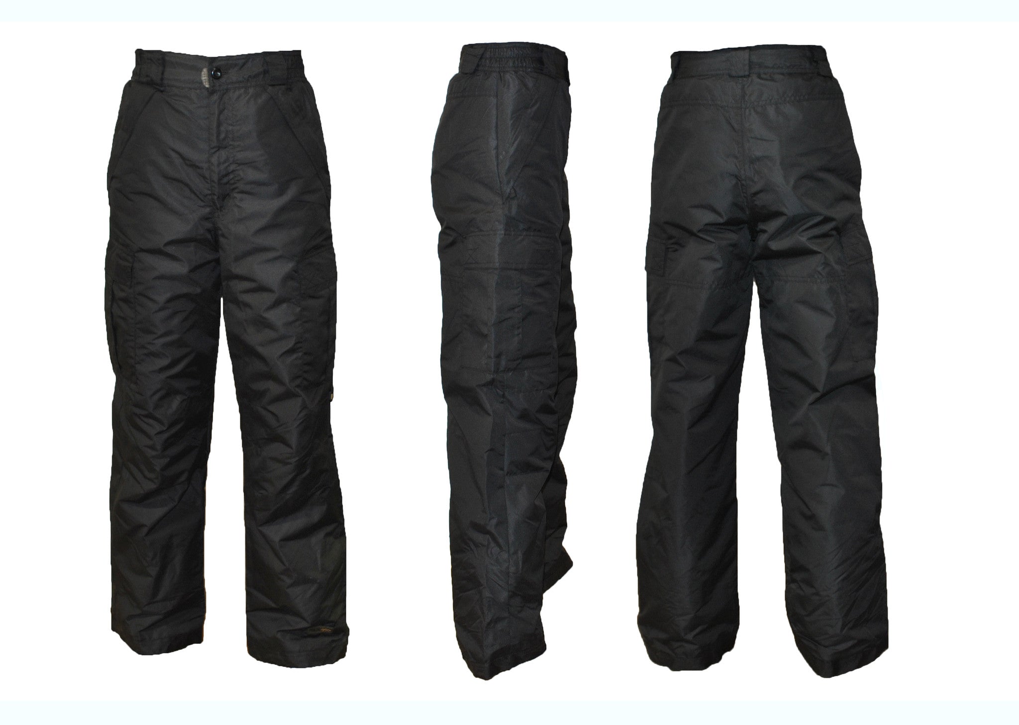 Winter Ski & Board Pants-Adult Pulse Cargo Pants, Black, XS-4XL