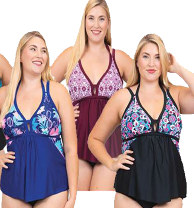 Swimwear Ladies Beach & Board Ladies Plus Size Swimsuit Top-Only, Asso -  Wholesale Resort Accessories