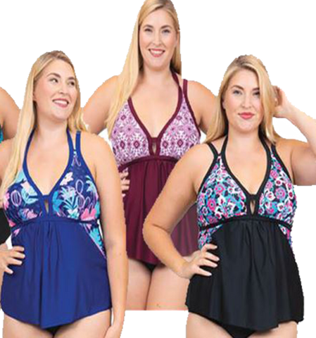 Swimwear Ladies Beach & Board Ladies Plus Size Swimsuit Top-Only, Assorted