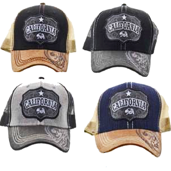 Souvenir Ball Cap Badge Mesh , California